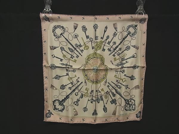 □新品□未使用□ HERMES エルメス LES CLES【鍵柄】カレ45 プチカレ  