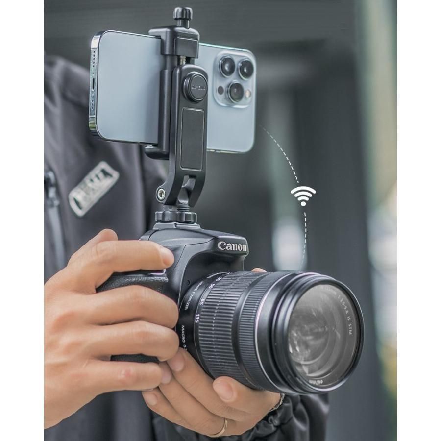 スマホホルダー ホットシューマウントアダプター 電話クランプ スマートフォンをカメラに取り付け 同時撮影 一眼レフ ミラーレスCYB560