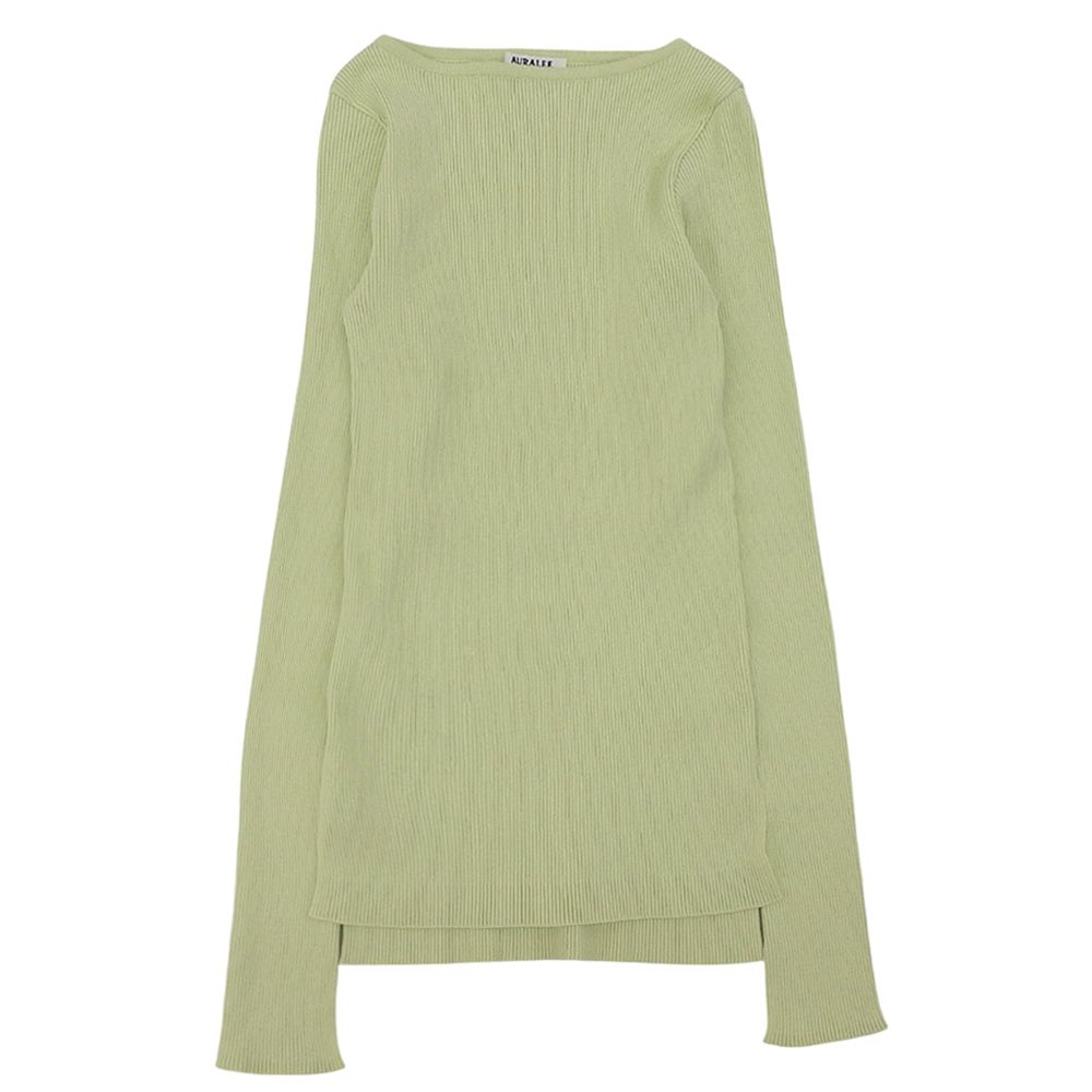 AURALEE オーラリー ボートネック リブ カットソー トップス レディース グリーン 0 A22SB01RH 0