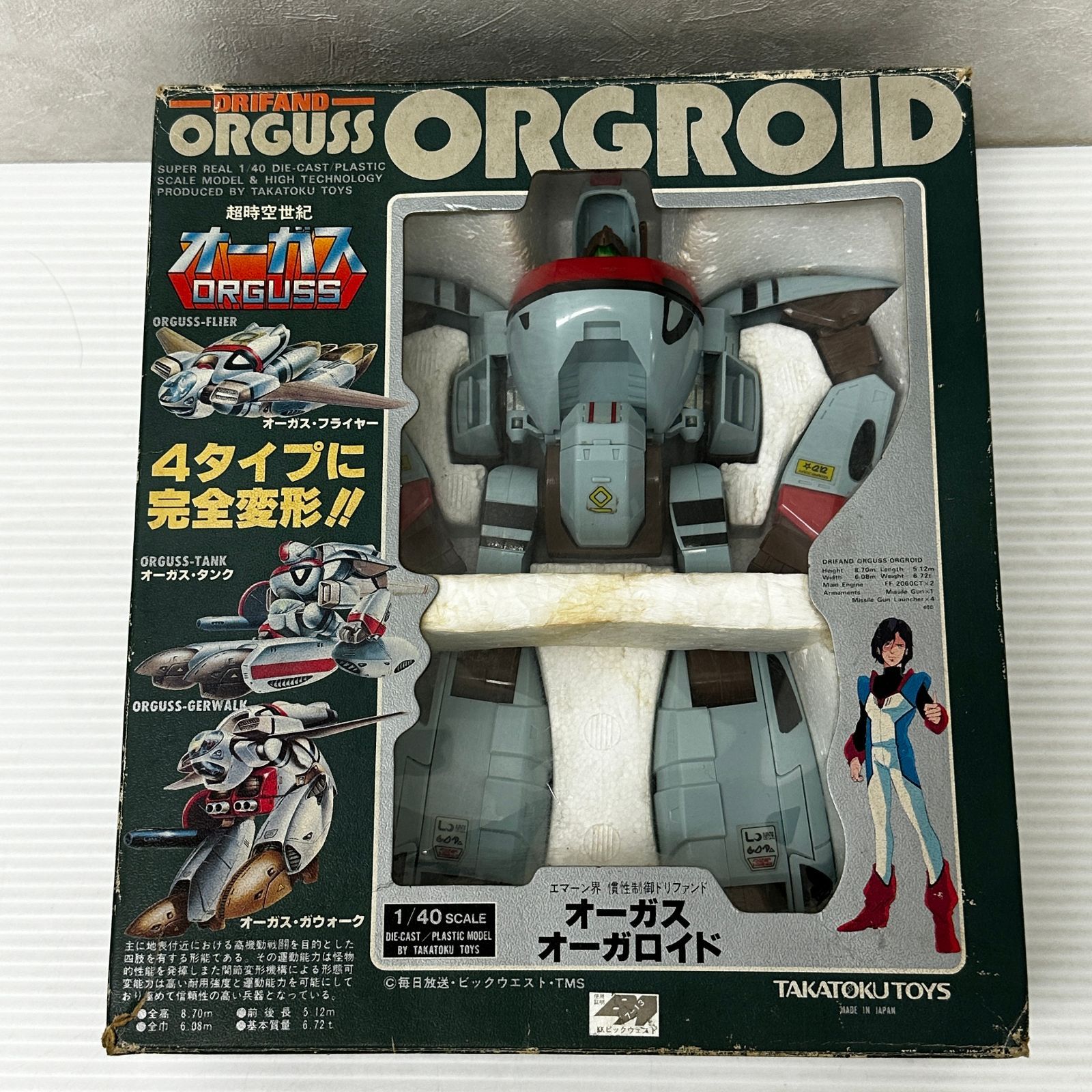 超時空世紀 オーガス 1|40 オーガロイド タカトクトイス ジャンク品 smztoy091200