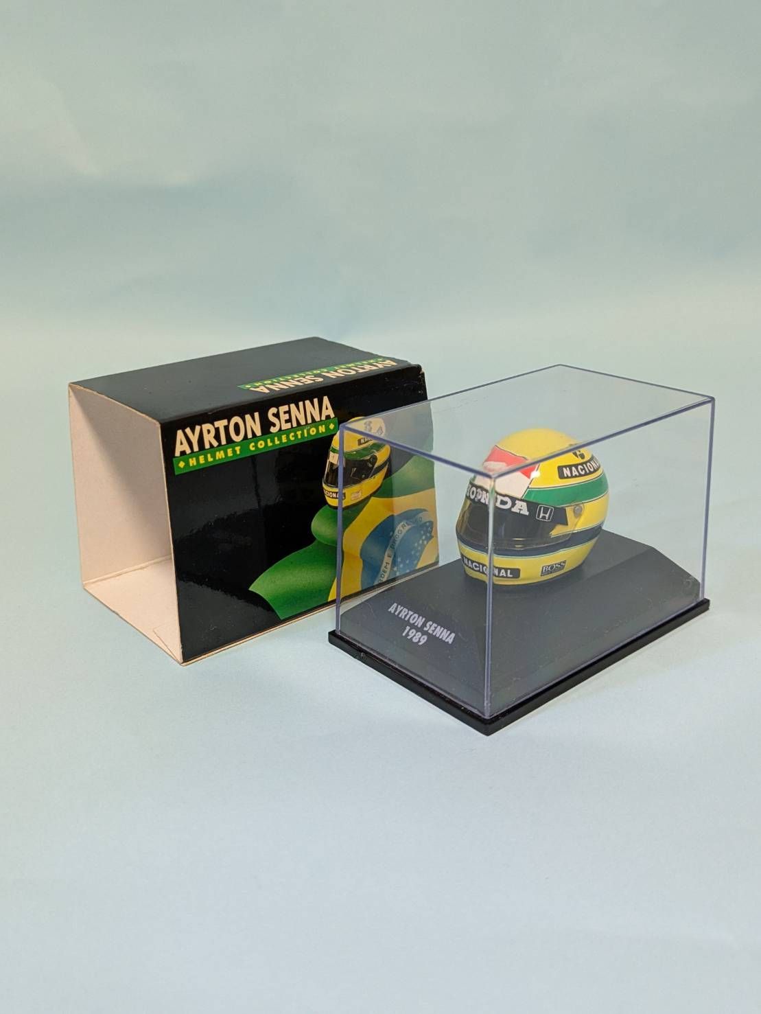 ミニチャンプス1/8 アイルトンセナヘルメットコレクション 1989