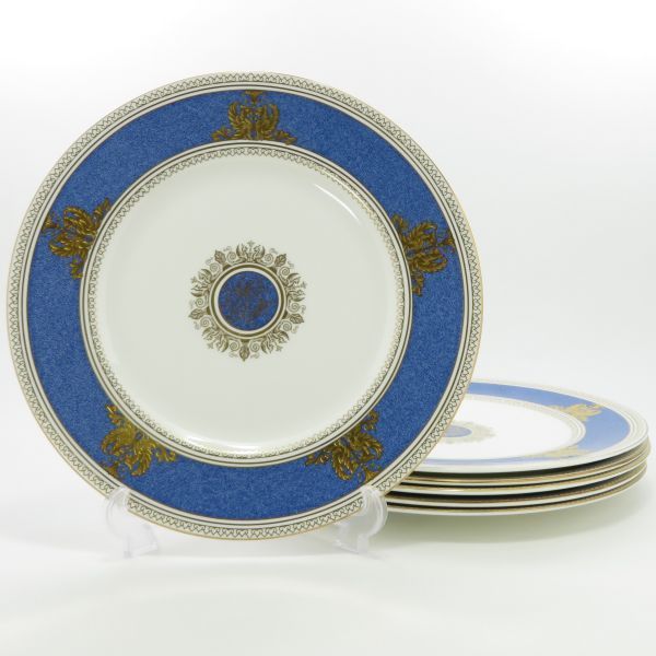 ウェッジウッド コロンビア　ブルー＆ゴールド　27cmディナープレート 6枚 ウェッジウッド コロンビアブルー＆ゴールド27cmディナープレート 6枚