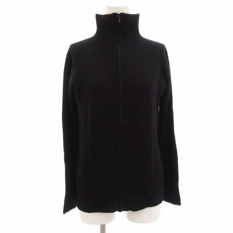 HaaT イッセイミヤケ 綿 カシミヤ カーディガン 黒 サイズ2 HaaT イッセイミヤケ 綿 カシミヤ カーディガン 黒 サイズ2