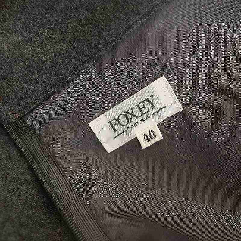 フォクシーブティック FOXEY BOUTIQUE ウールワンピース グレー ウール