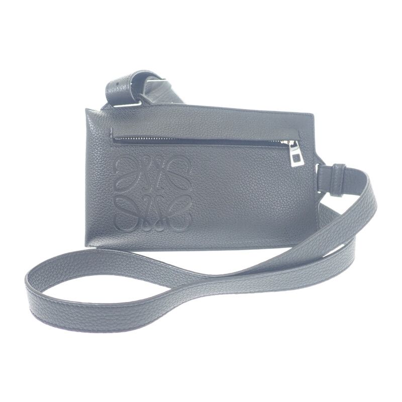 LOEWE】バーティカルTポケット ボディバッグ カーフ ブラックユニセックス