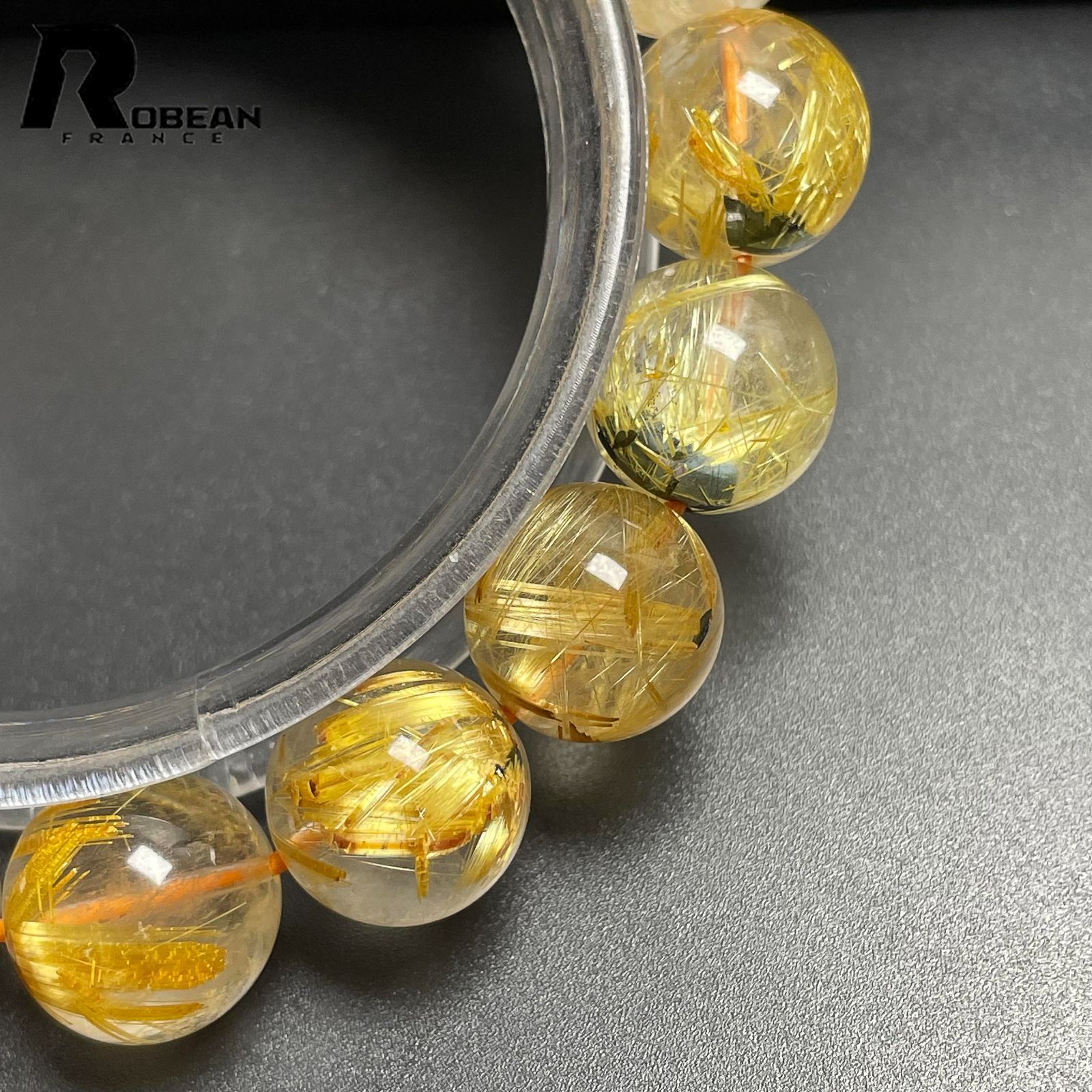 逸品 EU製 定価12万円☆ROBEAN・太陽花タイチンルチル☆黄金針水晶 金運 開運 ゴールド ブレスレット パワーストーン ギフト プレゼント  11.9-12.7mm M1118476 - メルカリ