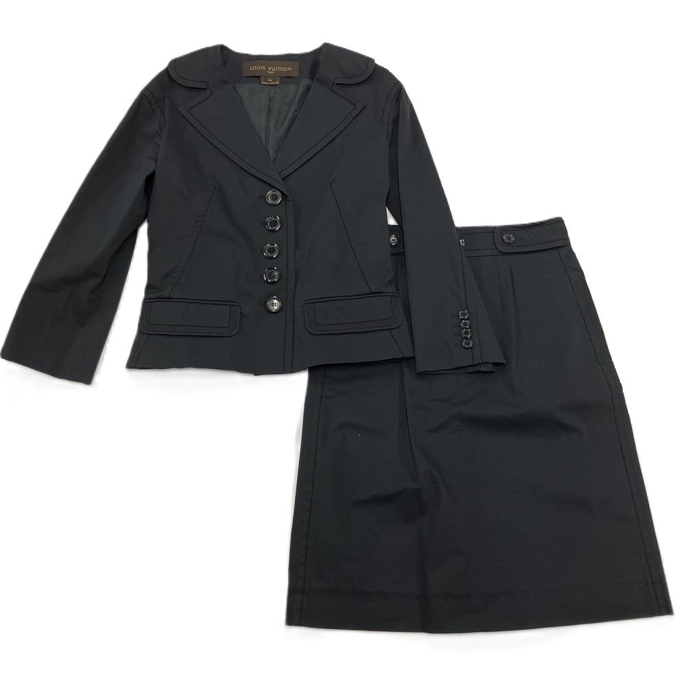 ルイヴィトン LOUIS VUITTON スーツ セットアップ ブラック 34 レディース