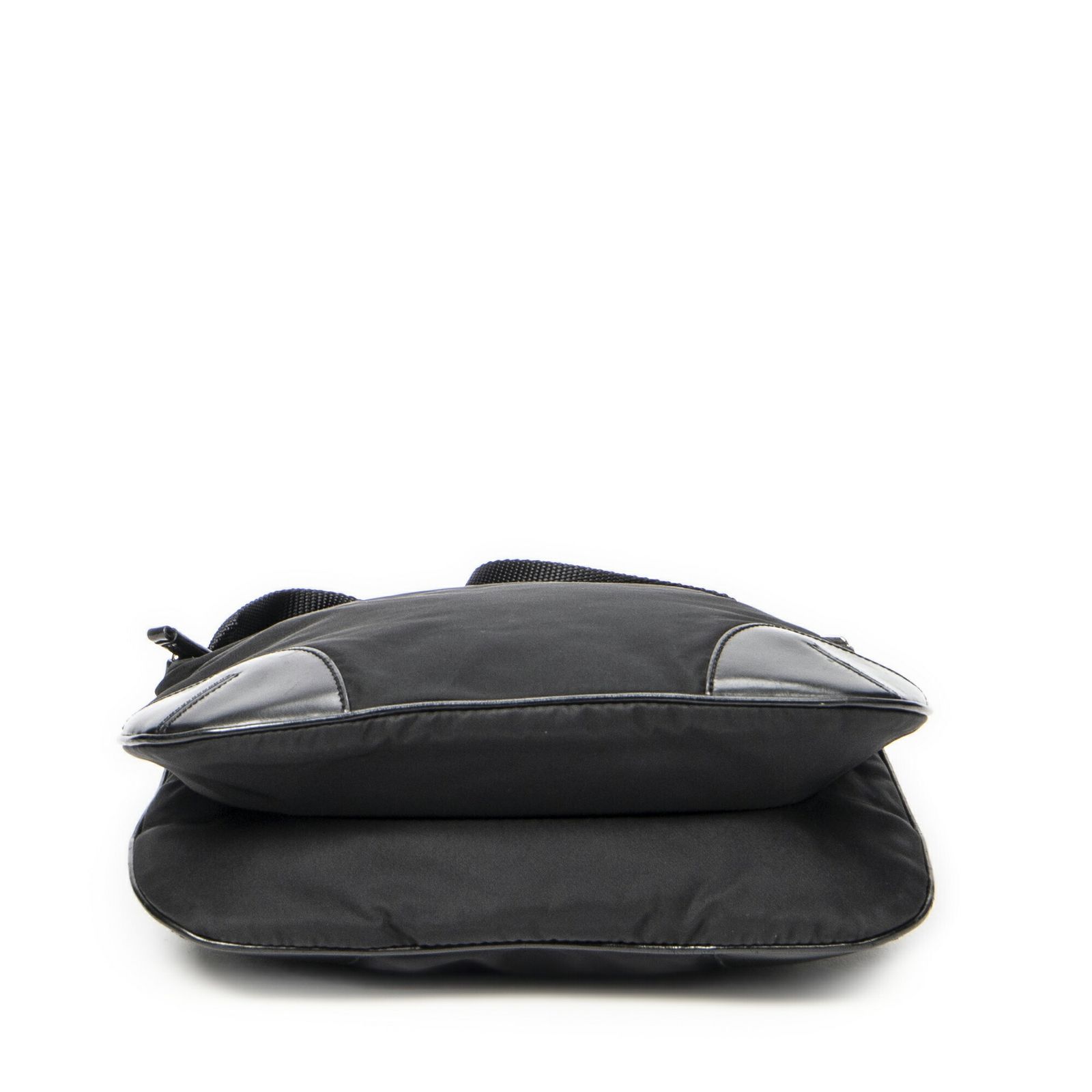 PRADA プラダジップクロスボディ黒ナイロンキャンバスA