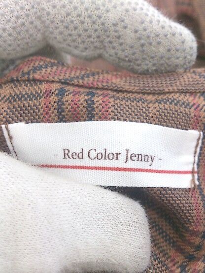 ◇ Red Color Jenny スクエアネック チェック 大人かわいい 長袖