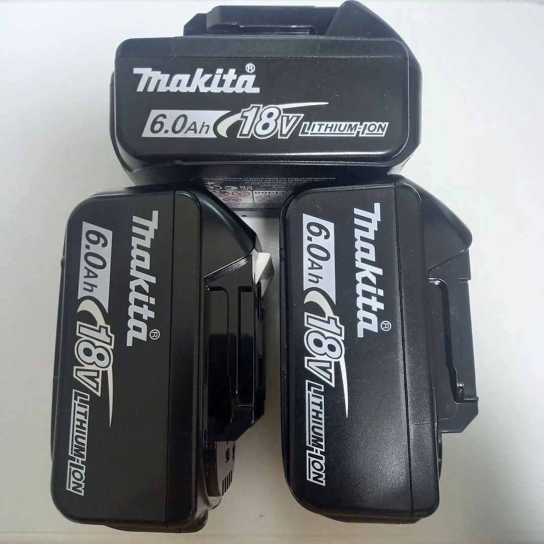 3個 Makita 18V マキタ18vバッテリー6.0Ah BL1860B ♥品 セット