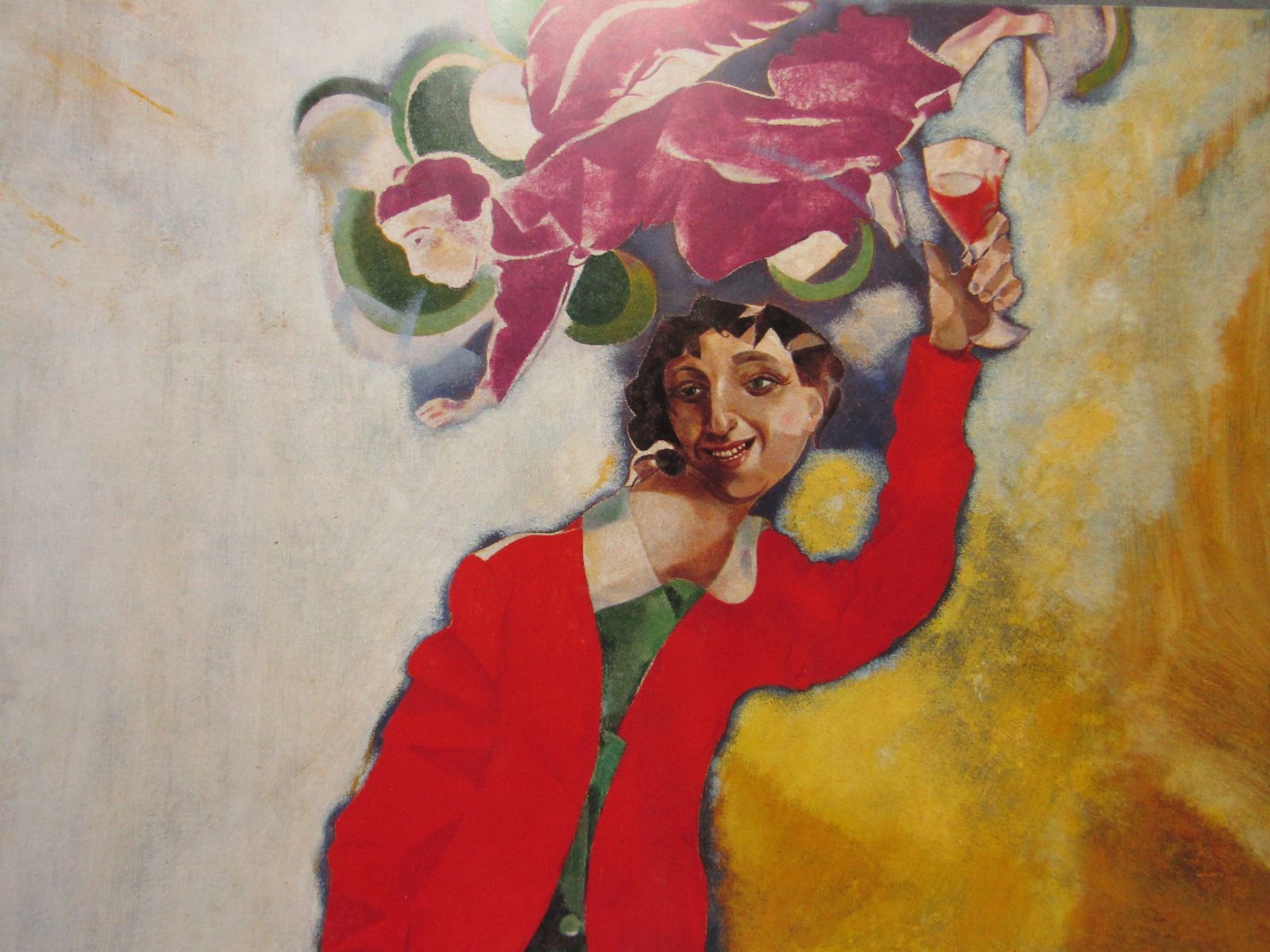 ポスター　シャガール　「ワイングラスを揚げる二人の肖像」70x50cm-1