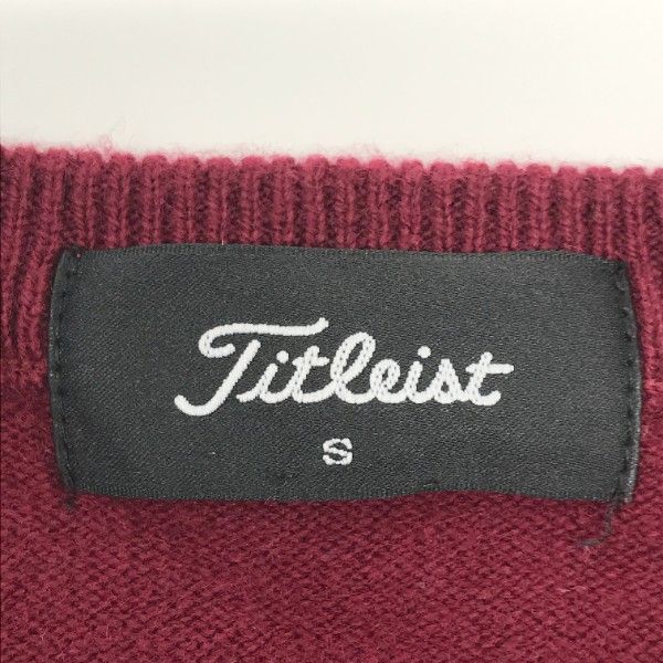 TITLEIST タイトリスト カシミヤ ニットセーター レッド系 S