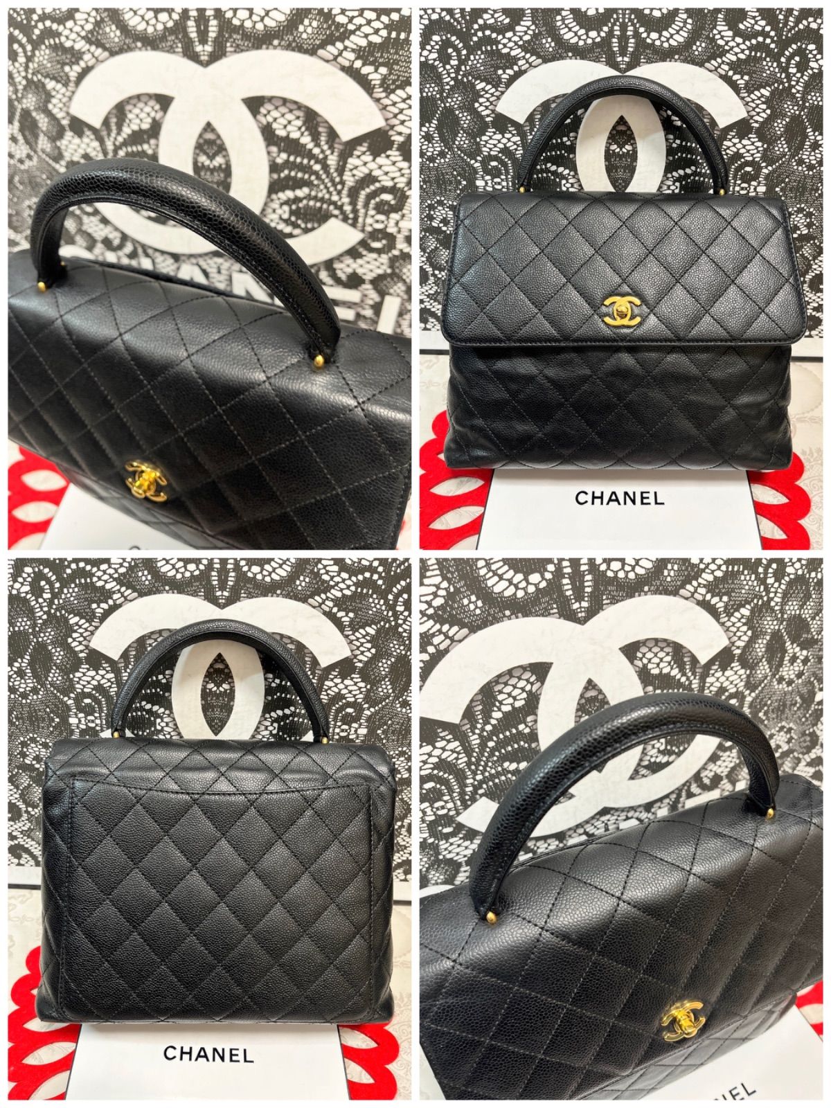 極上美品 シャネル CHANEL ケリーバッグ ハンドバッグ