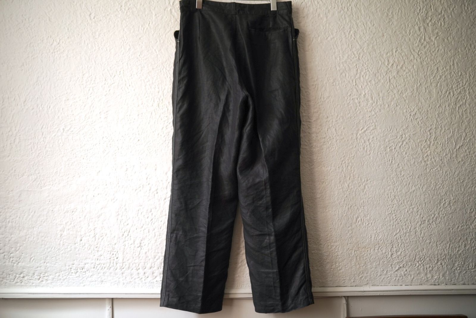 ブラックリネン　フレンチ　40s マキニョンパンツ 1940's フレンチリネンブラックマキニョンパンツ / Vintage