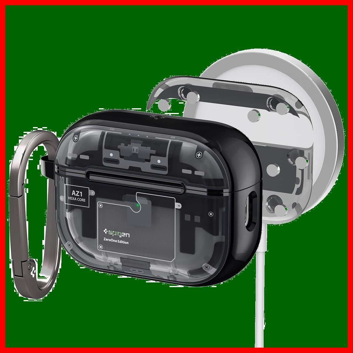 Airpods ro ケース Maafe対応 マグネット搭載 黄変なし 重構造 米軍M規格取得 耐衝撃 すり傷防止 マグセーフ 適用カバー | Spigen Airpods Pro 2 ケース MagSafe対応 マグネット搭載 黄