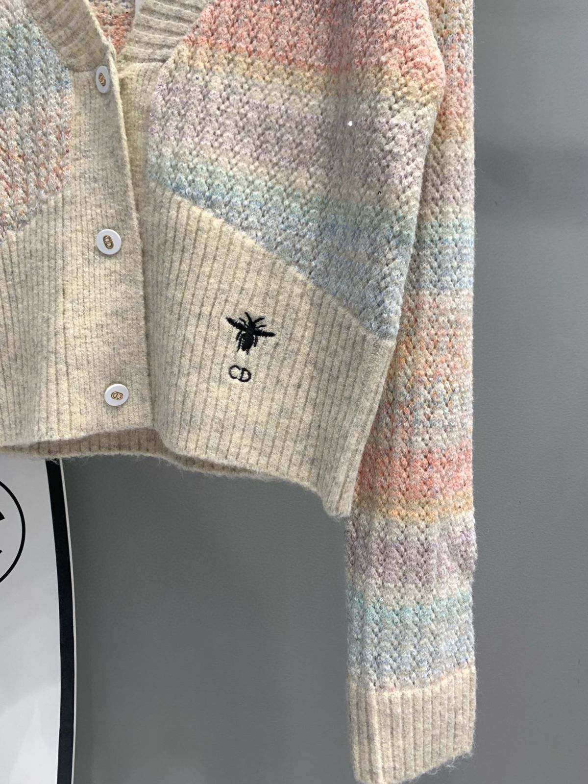 Dior ブラック Vネック カーディガン 中古・古着通販】Christian Dior (クリスチャン ディオール