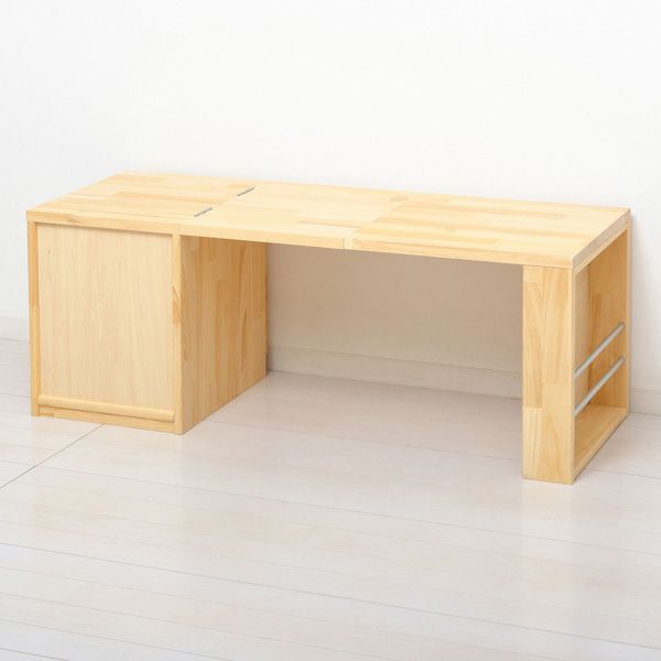 天然木折りたたみ文机 完成品