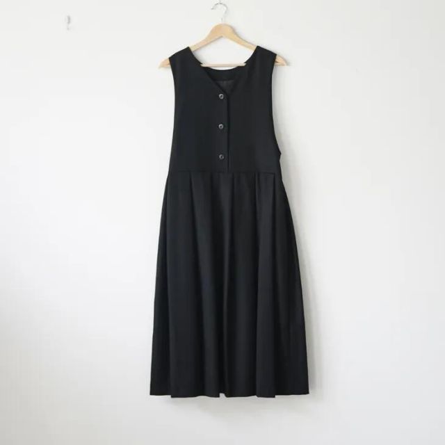 utilite ユティリテ ジャンパースカート クロ 2 way ワンピース ドレス ウールサキソニー