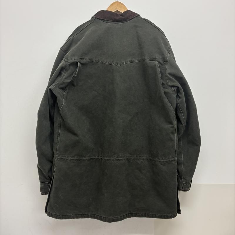 Carhartt カーハート コート ダック ワークジャケット 襟コーデュロイ レザーロゴ 00 s C52MOS ブランケット 裏地