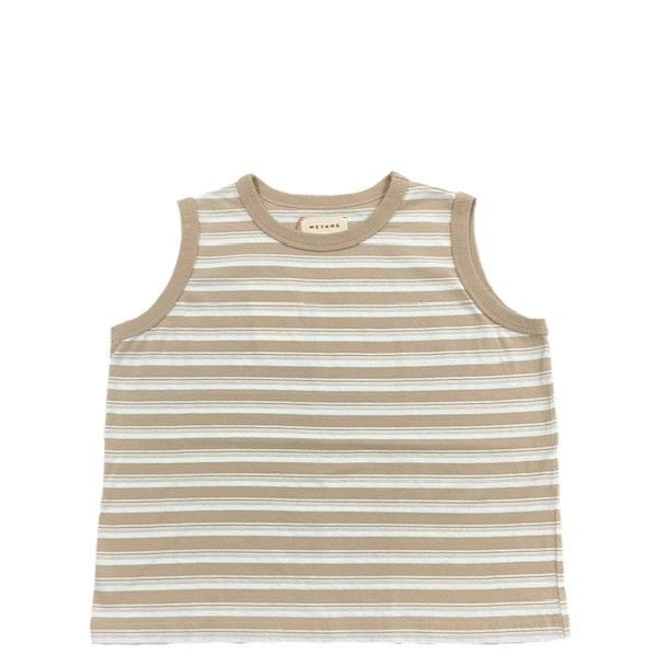 MEYAME / RANDAM BORDER SLEEVELESS  BEIGE