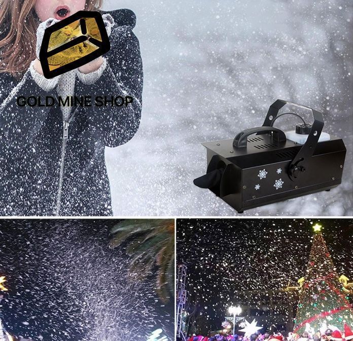 スノーマシン ポータブル屋外および屋内シミュレーションスノーマシンコントローラーステージ付き600W人工降雪機ハロウィン