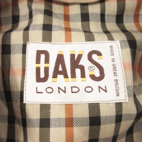 DAKS ダックス トレンチコート ベルト付　ハウスチェック　ベージュ　ライナー DAKS - 80s 90s◇DAKS ダックス◇ハウスチェック ベルト付