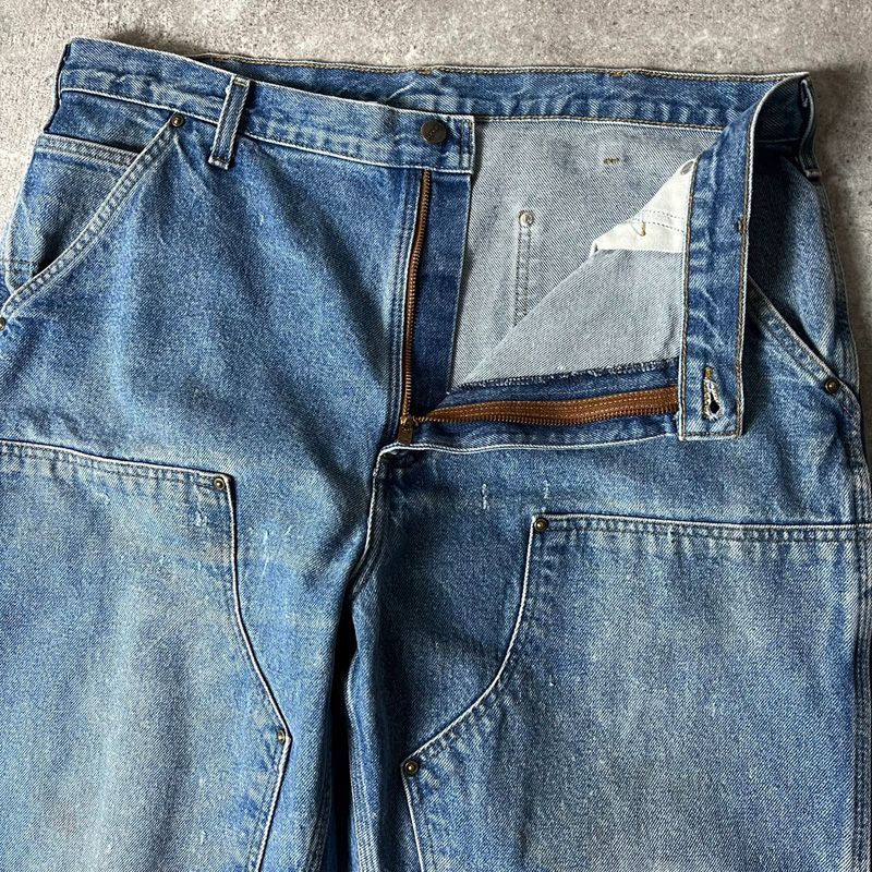 カーハートダブルニーデニム 38×32 雰囲気ペインターパンツ