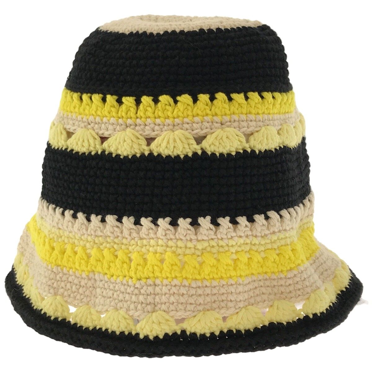 GANNI ガニー 23SS コットンクロッシェバケットハット ブラック 