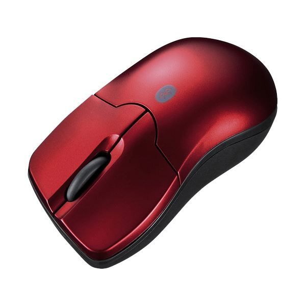(まとめ）サンワサプライ Bluetooth3.0ブルーLEDマウス レッド MA-BTBL27R 1個