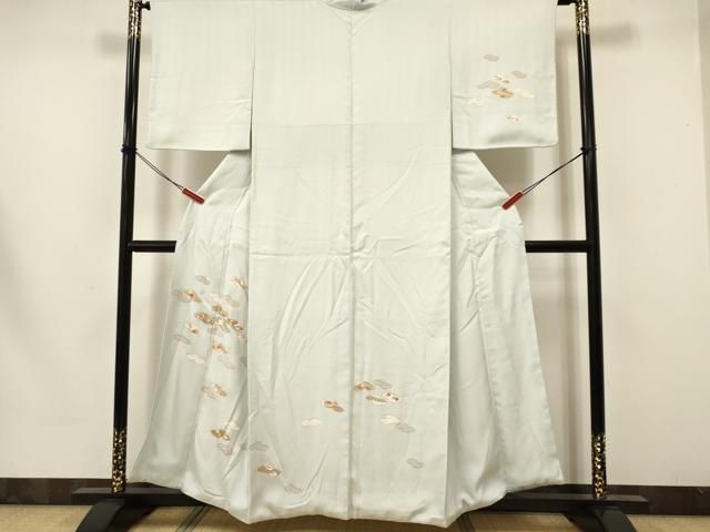 平和屋着物□訪問着 駒刺繍 雲取り花文 金彩 正絹 逸品 AAAR2210fy