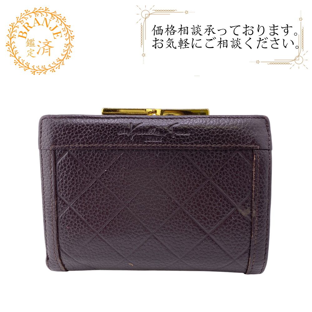 サルヴァトーレフェラガモ 二つ折り財布 がま口 ヴァラ