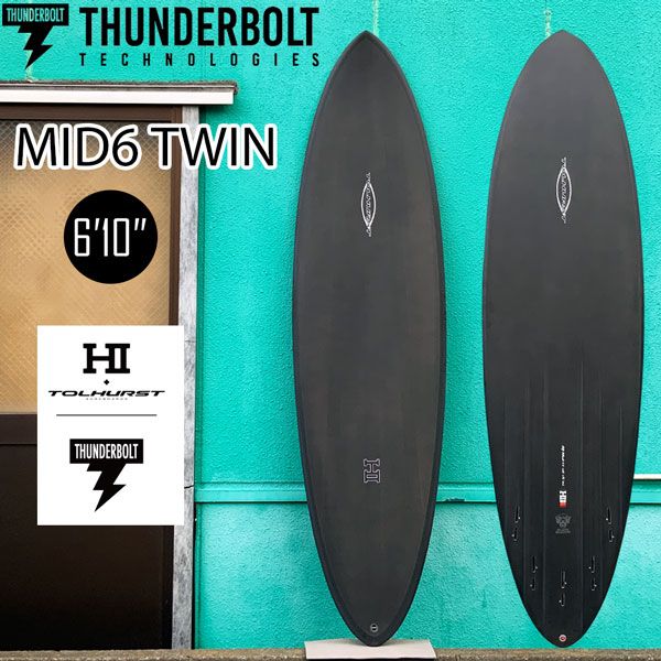 サーフボード 24 サンダーボルト THUNDERBOLT HARLEY MID6TWIN 6’10” FULL CARBON FCS2 ツインフィン ビリー・トルハースト