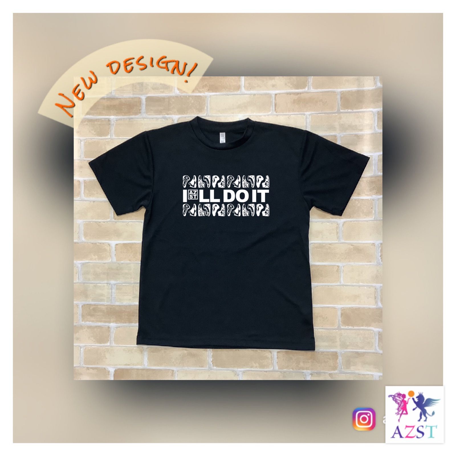 AZ22   Tシャツ　シューズ　ラバープリント
