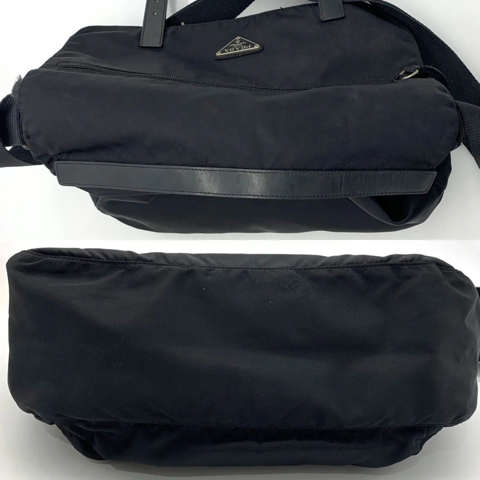 ▽PRADA/プラダ メッセンジャーバッグ B6671 VELA NERO/ブラック 