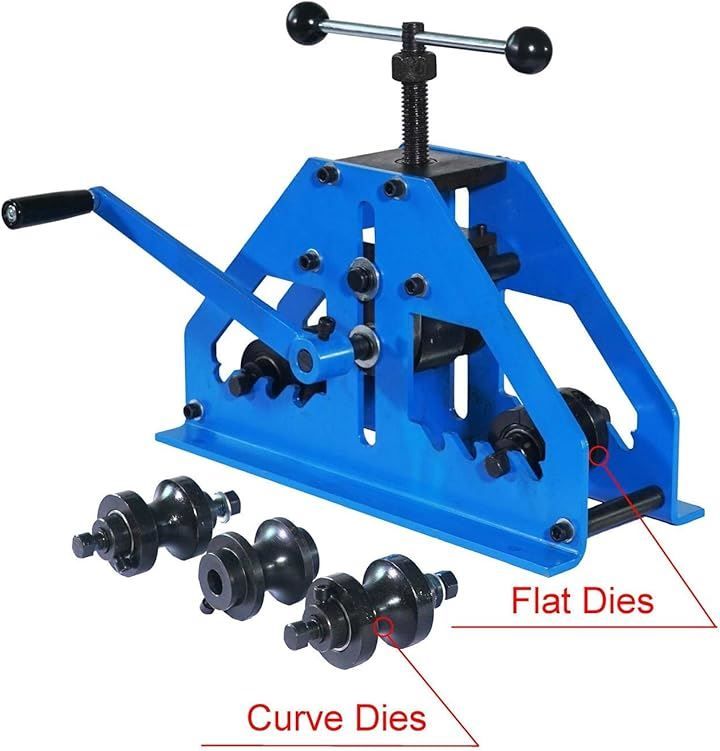 KF 5013 パイプローラーベンダー 丸 角パイプ対応 6種類のダイス付属 最大38 mm 丸パイプ 40 x 32 手動ローリングベンダー