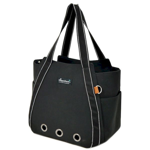 【新品・7営業日以内発送】ペットプロジャパン PetPro 4981528833942 HappyDays ペット用サステナブルトートバッグ ブラック【沖縄離島販売不可】