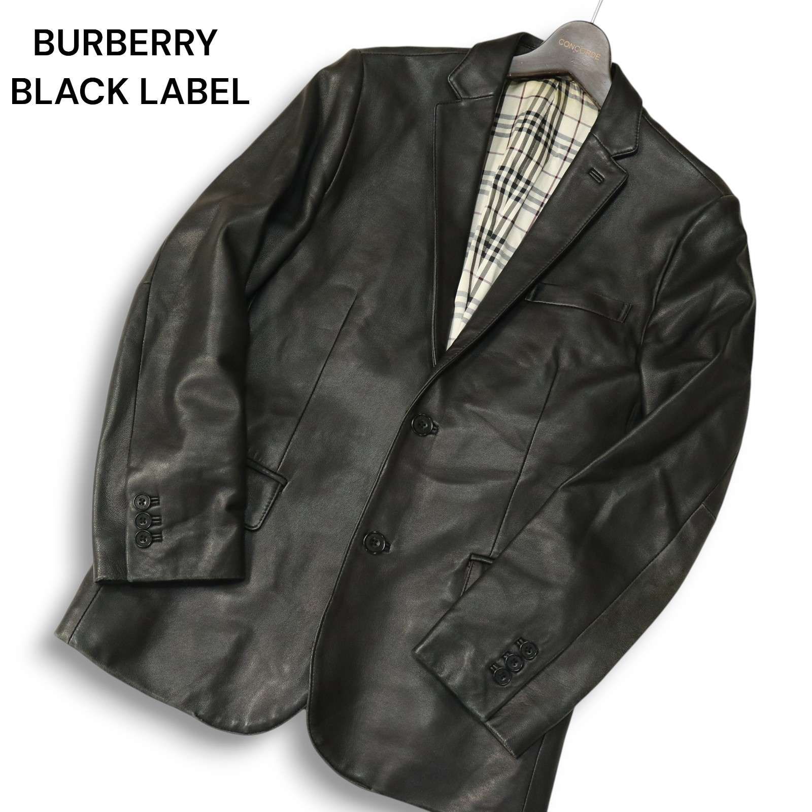BURBERRY BLACK LABEL バーバリー ブラックレーベル 羊革☆ 2B ラム