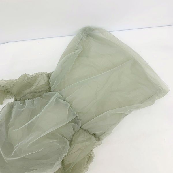 MAISON SPECIAL メゾンスペシャル コギソマナ Gather Volume Tulle Tops チュール カットソー 美品 レディース フリーサイズ グリーン系 トップス IL15584■ MAISON SPECIAL（メゾンスペシャル）の「【コギソマナ