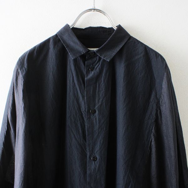 TOUJOURS トゥジュー コットンシルク切替ロングスリーブシャツ 2