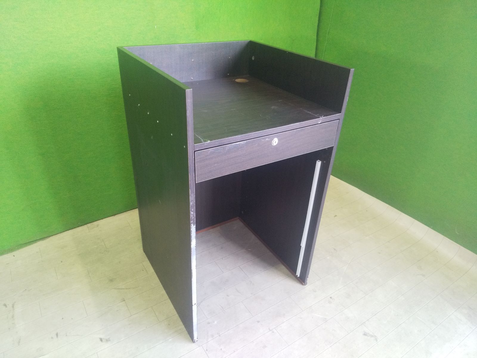 レジカウンター 新品・未使用　ダークブラウン 中古/A】 『 木製レジカウンター』 ☆KF2302124