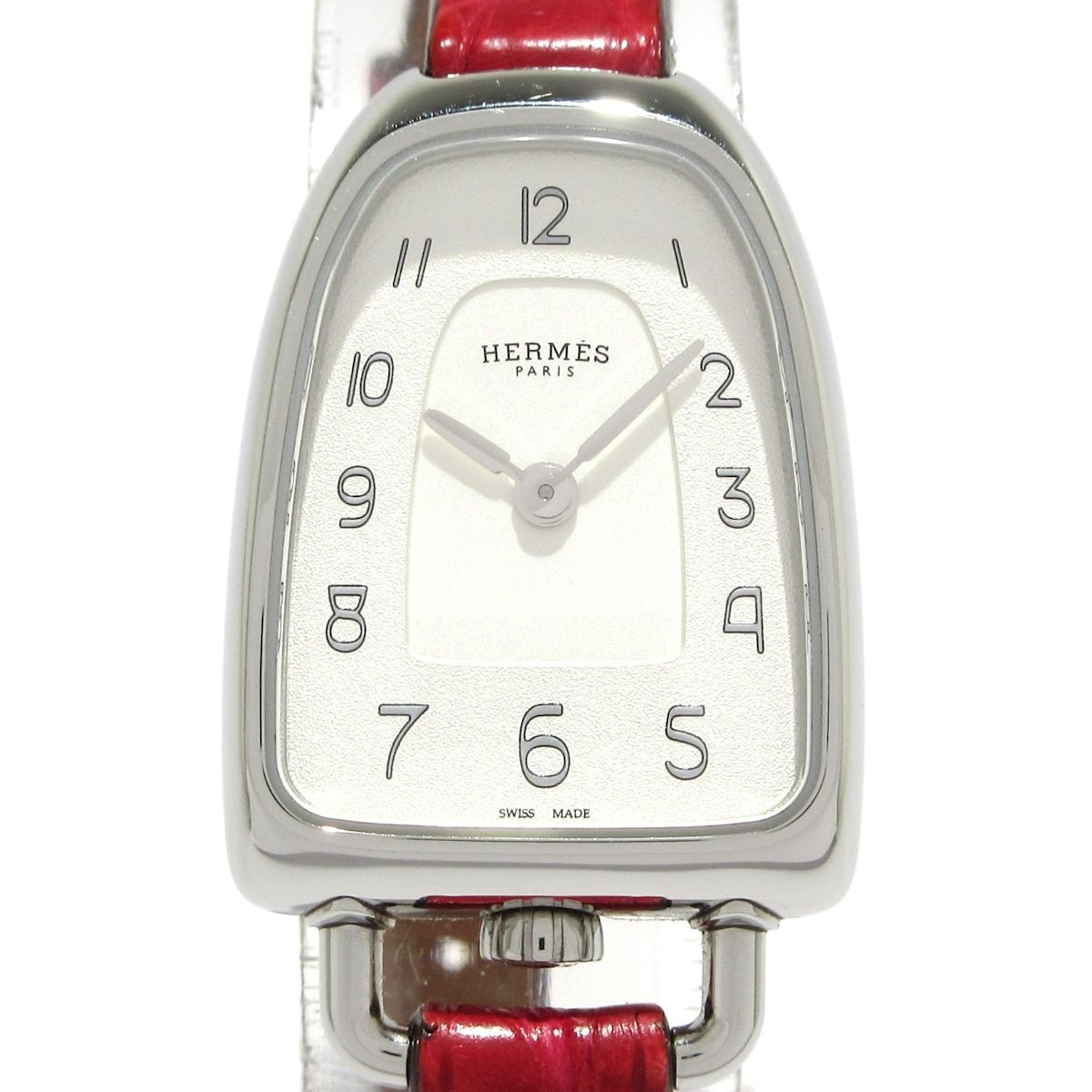 HERMES エルメス 腕時計 ギャロップ ドゥ エルメス GA1.110 レディース SS|アリゲーターベルト|Z刻印 シルバー