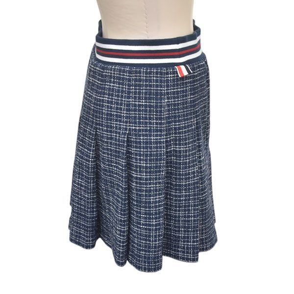 THOM BROWNE トム・ブラウン プリーツツイードスカート ほぼ新品♪トムブラウン ツイード ミニ プリーツスカート 38