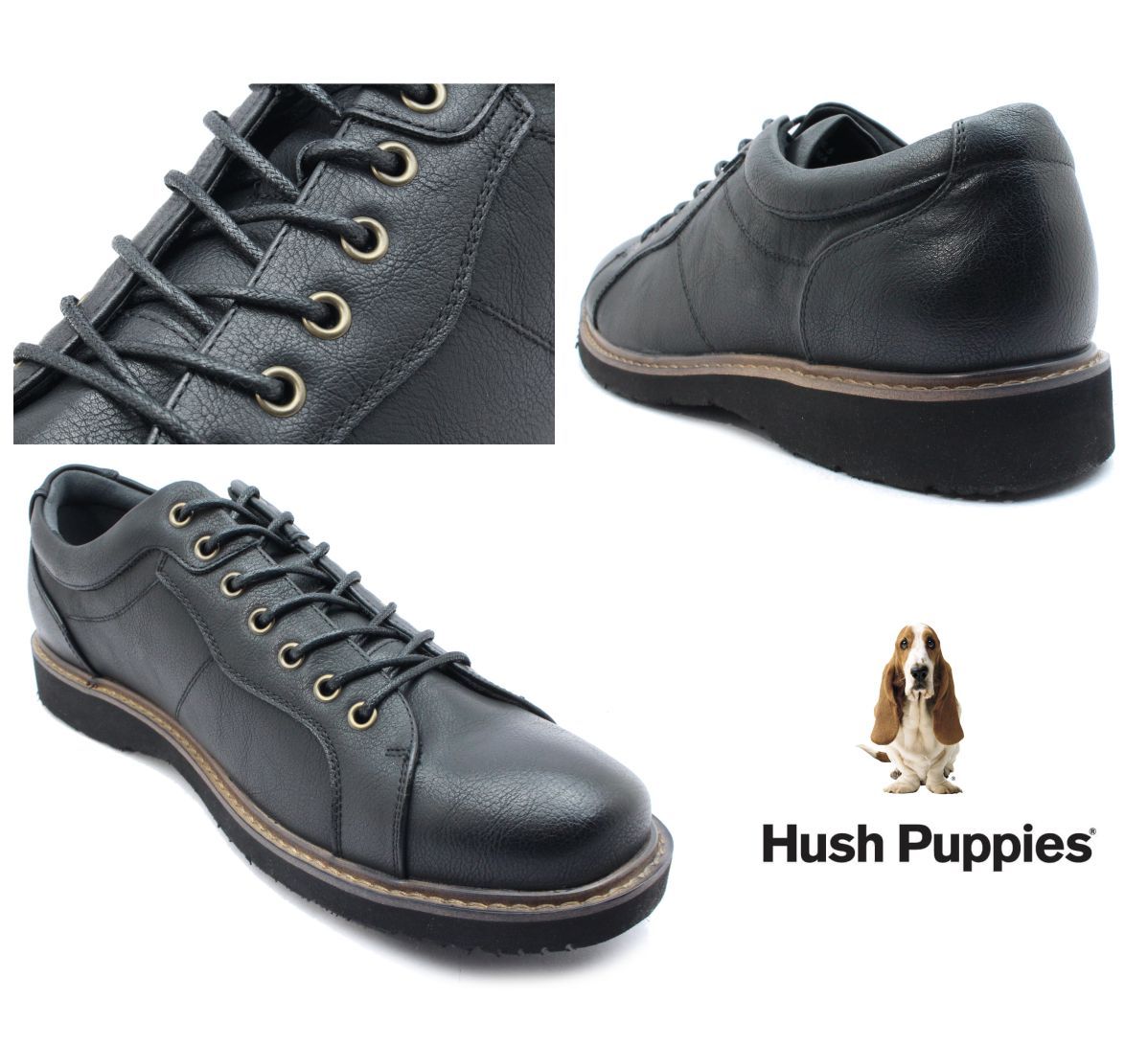 ハッシュパピー メンズ カジュアルシューズ M-7120T ウォーキング 紐 軽量 幅広3E 本革 紳士靴 Hush Puppies ...