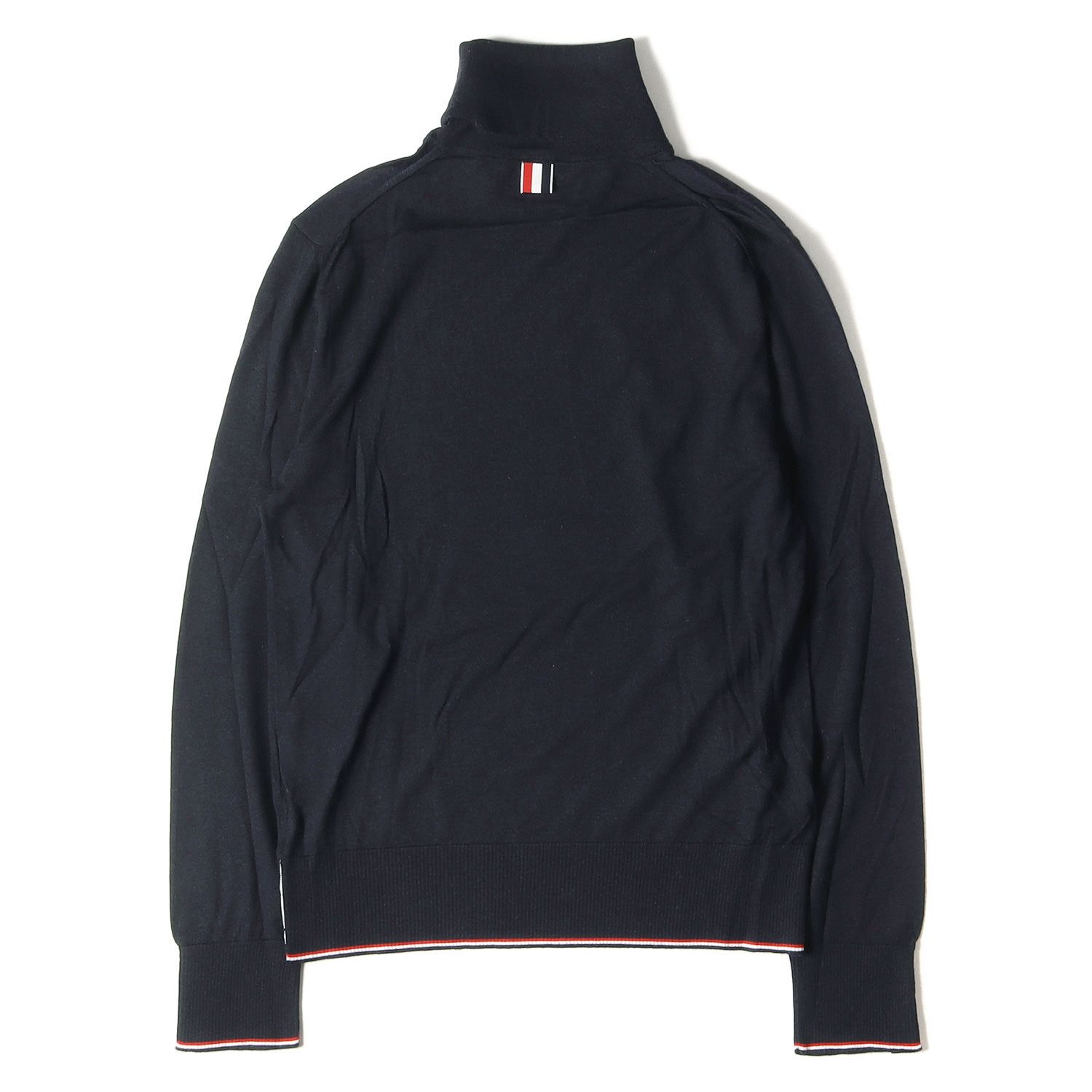 美品 THOM BROWNE トムブラウン ニット トリコロール リブ 