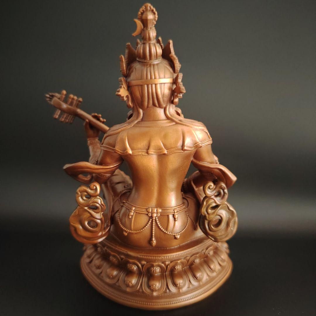 仏教美術 仏像 妙音天女銅像 家内仏堂 奉納 装飾品 工芸品 置物 仏教美術 仏像 妙音天女仏像 銅製品工芸品 置物 - メルカリ