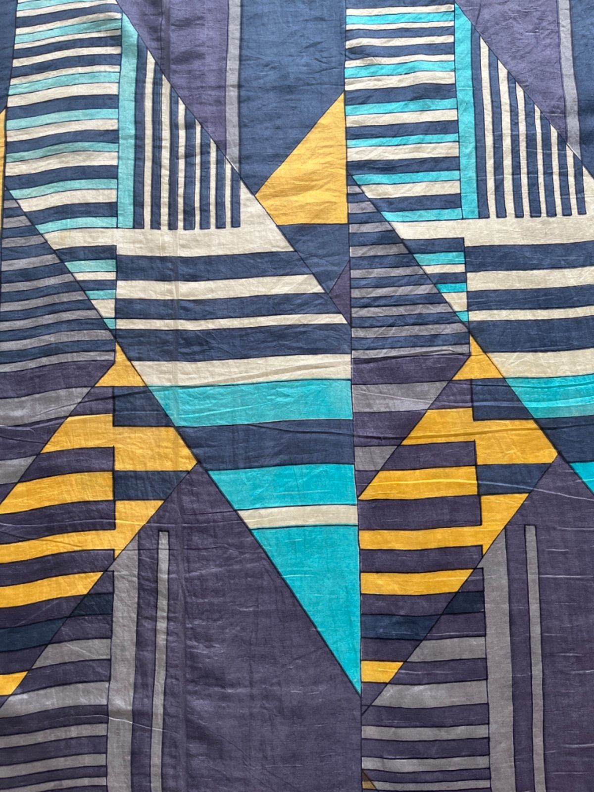 silk geometric art deco scarf