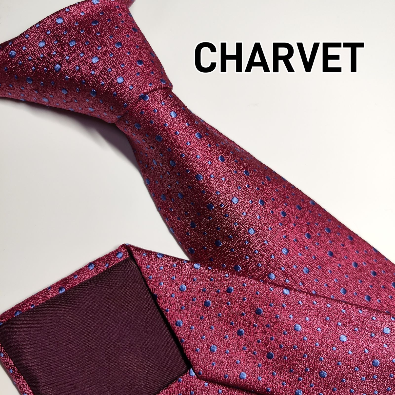 Charvet シャルべ ネクタイ フランス 紺、紫、黒 - 通販