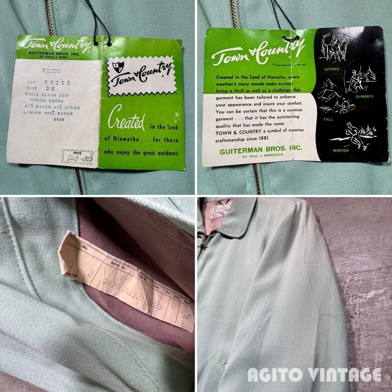 50's GUITERMAN BROS INC. TOWN&COUNTRY ギャバジンジャケット