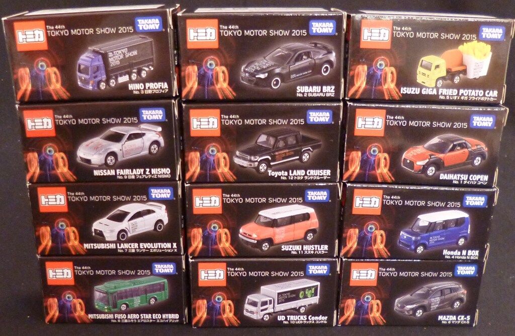 44th東京モーターショー2015開催記念トミカ12台セット　新品 44th東京モーターショー2015開催記念トミカ12台セット