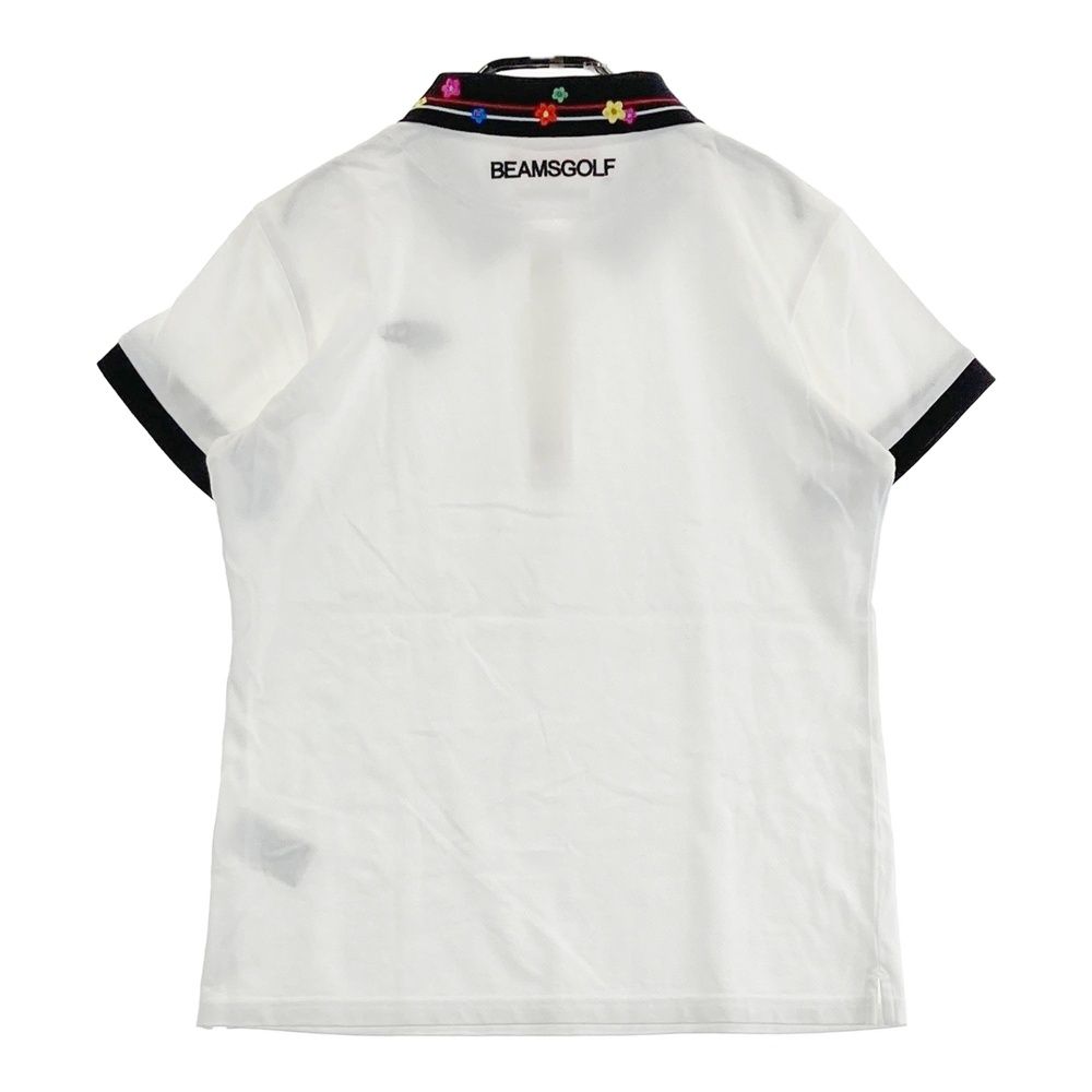 新品　ビームスゴルフ　半袖ポロシャツ　L サイズ：L BEAMS GOLF ビームスゴルフ 半袖ポロシャツ 総柄 ネイビー系